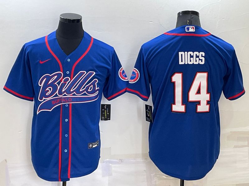 Men Buffalo Bills #14 Diggs Blue 2022 Nike Co branded NFL Jersey